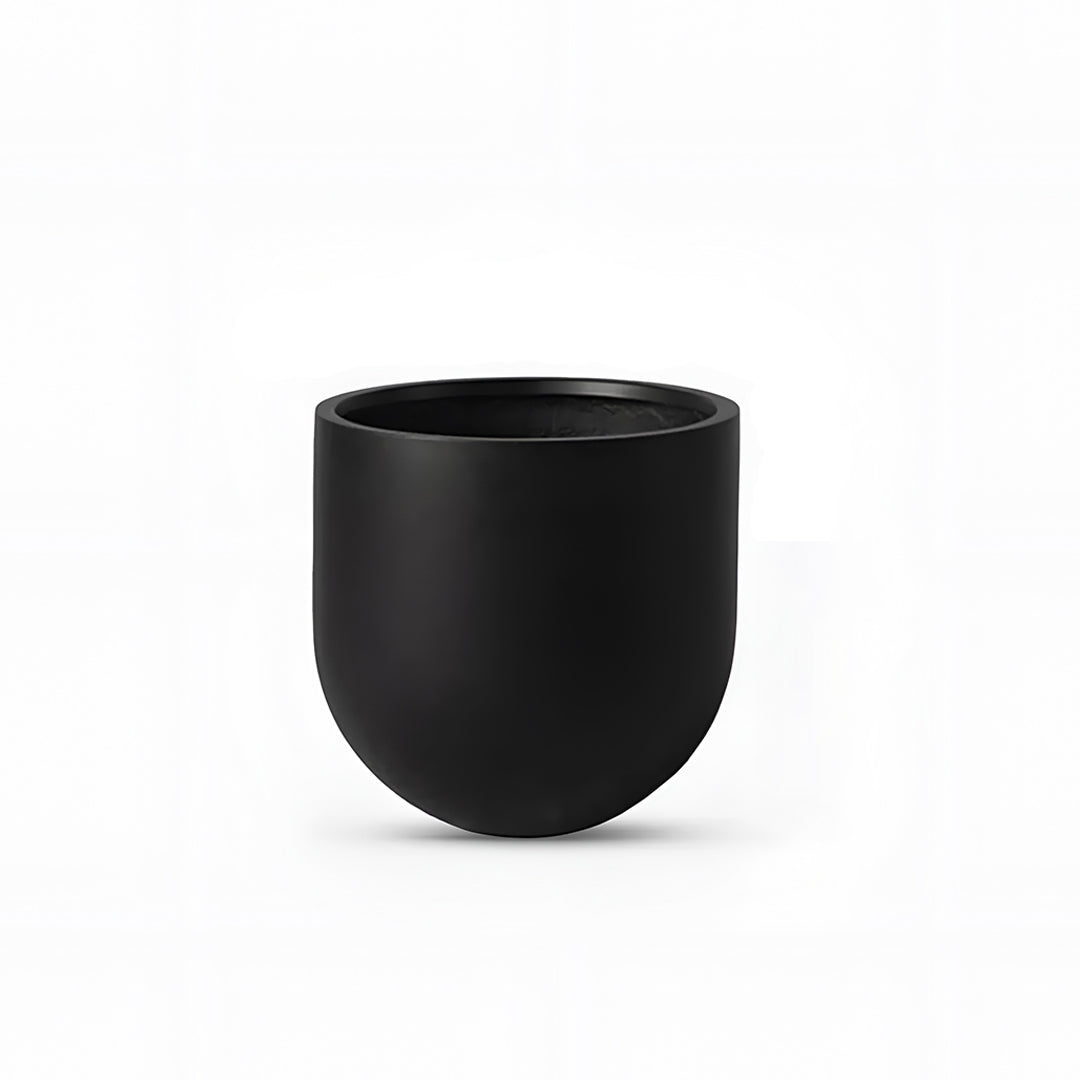 Allure Fiberglass Planter-Medium-Black