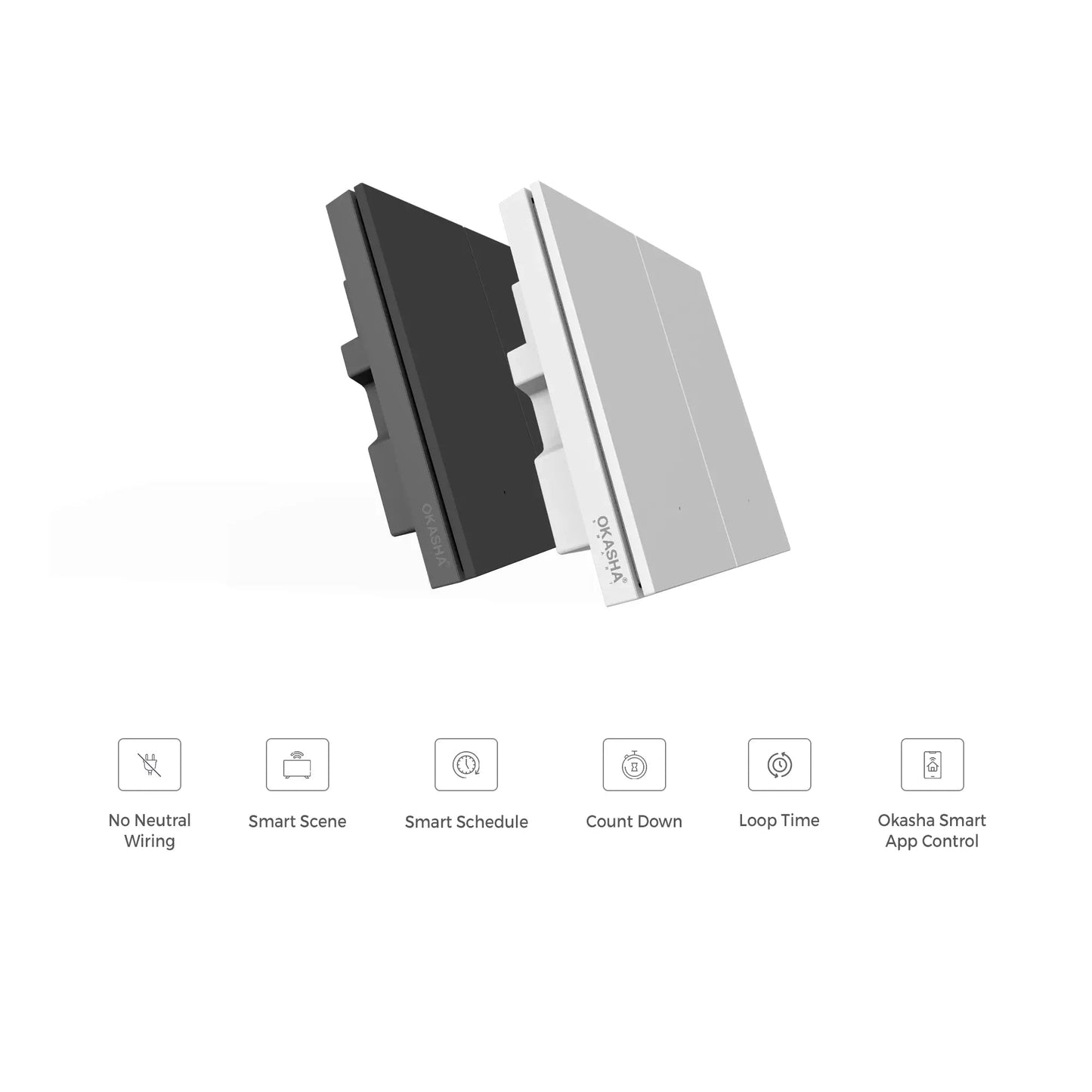 Flip Series 2 Gang Smart Switch