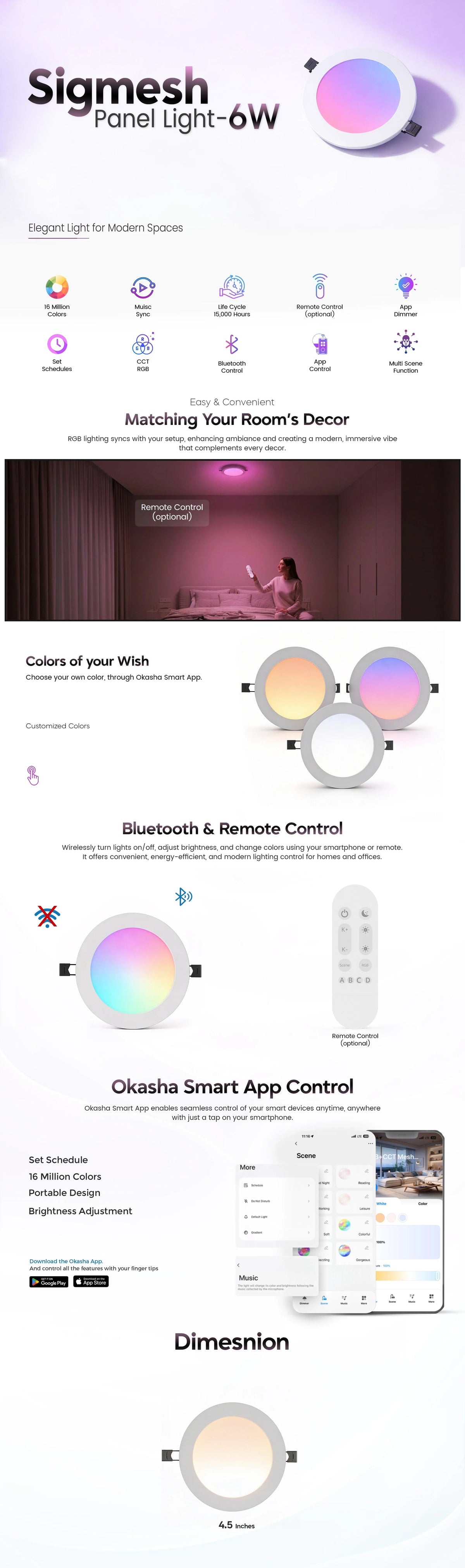 Sigmesh Panel Light - 6W