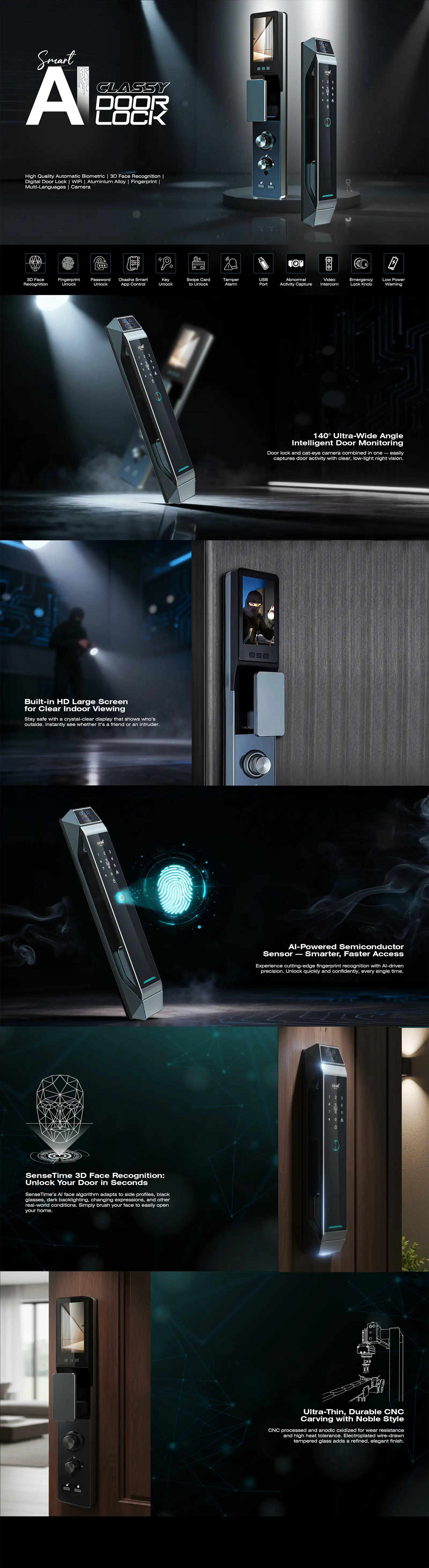 Smart AI Classy Door Lock