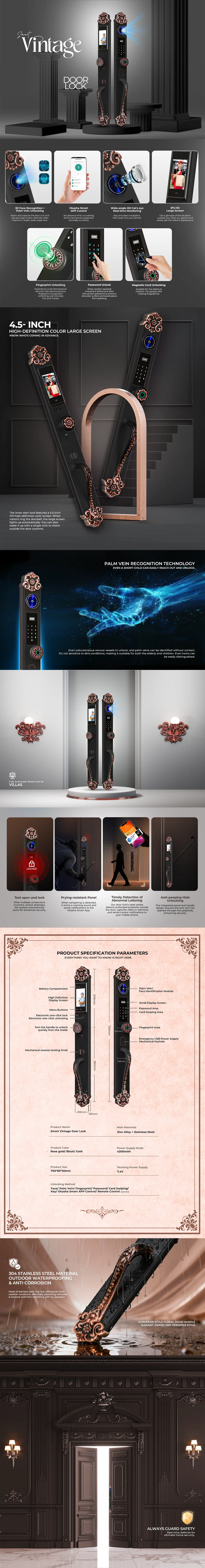 Smart Vintage Door Lock