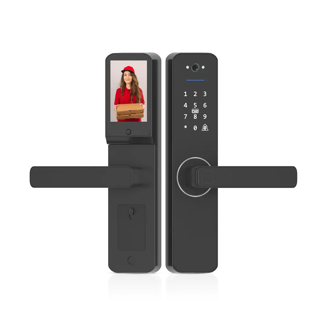Matt Door Lock with Video Door Bell